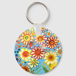 Daisies key ring