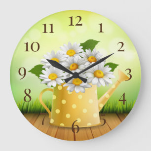 Daisies  large clock