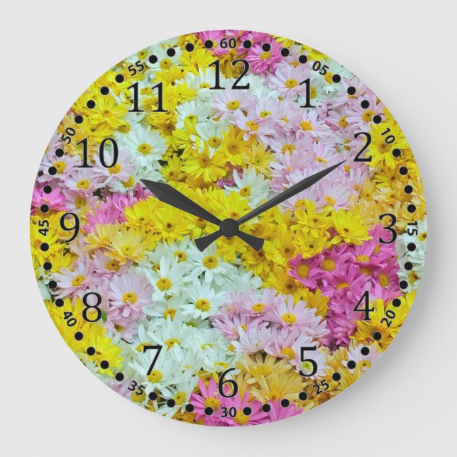 Daisies Large Clock (Front)