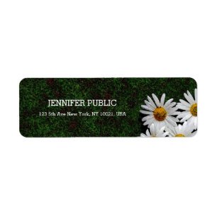 Daisies Modern Design Elegant Return Address