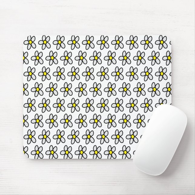 Daisies Mouse Mat (With Mouse)