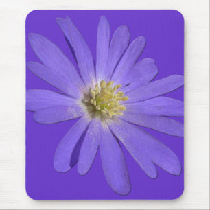 Daisies Mousepad  Blue Flowers Computer Decor