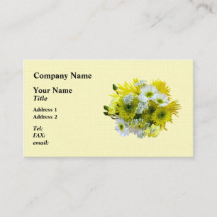 Daisies, Mums and Queen Anne's Lace Bouquet Business Card
