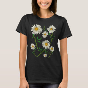 Daisies Nature Garden Plant Flower Blossoms Daisy  T-Shirt
