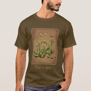Daisies On Aged Paper Floral Art Personalised T-Shirt