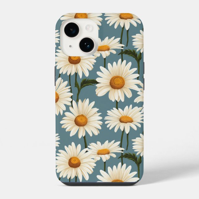 Daisies on Blue  iPhone Case (Back)