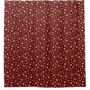 Daisies on Dark Red  Shower Curtain