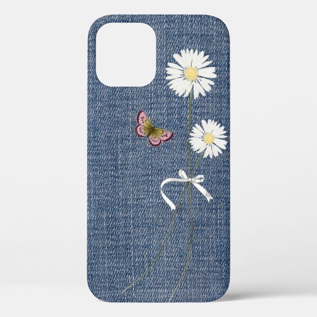 Daisies on Denim Case-Mate iPhone Case (Back)