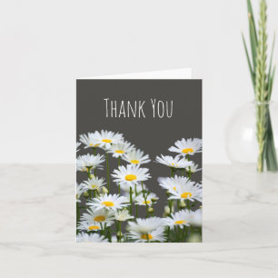 Daisies on Gray Thank You Card