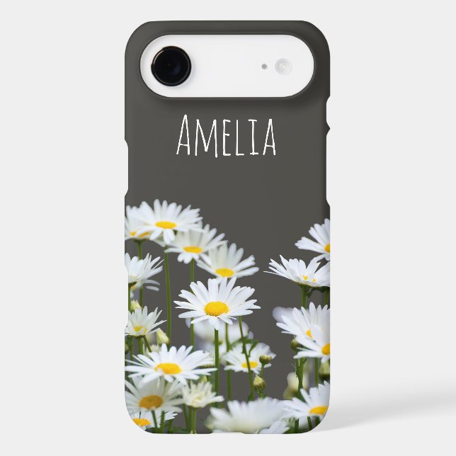 Daisies on Grey Case-Mate iPhone Case (Back)