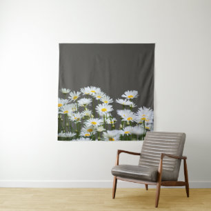 Daisies on Grey Tapestry