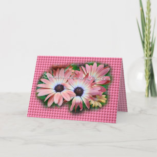 Daisies on Pk Gingham- customise any occasion Card