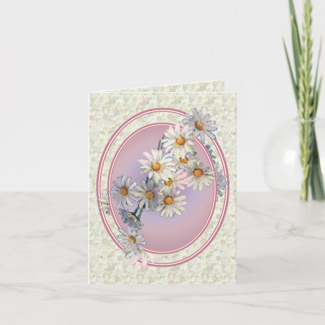 DAISIES & OVALS by SHARON SHARPE Card (Front)