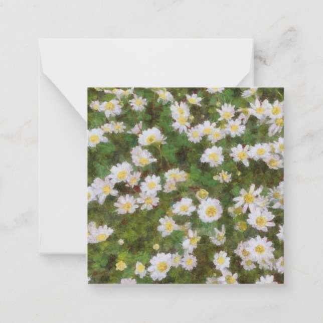 Daisies Painted In An Impressionist Style Card (Front)