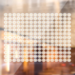 Daisies pattern window cling