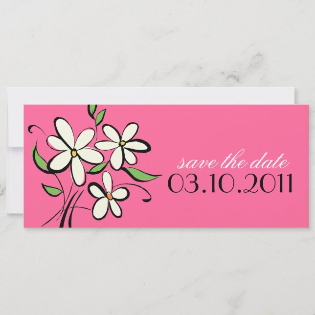 Daisies Save the Date Announcement (Front)