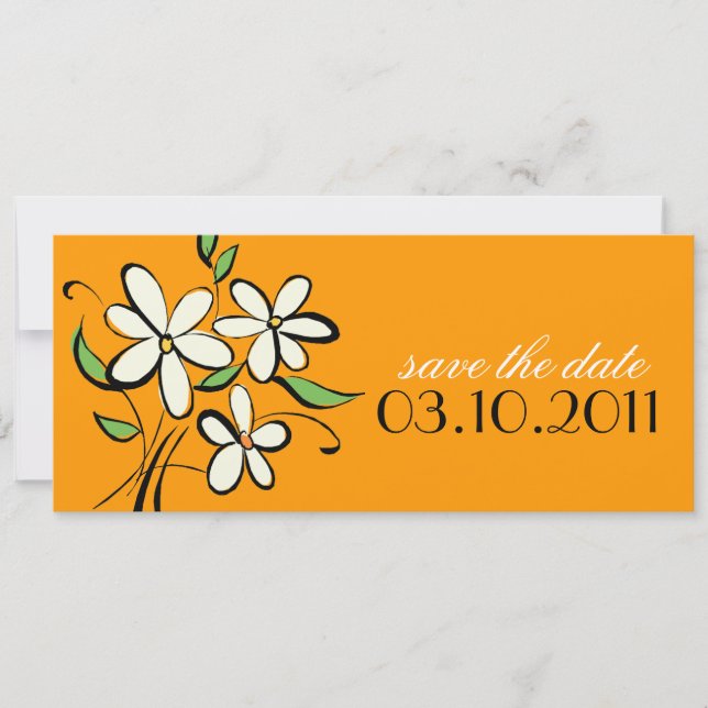 Daisies Save the Date Announcement (Front)