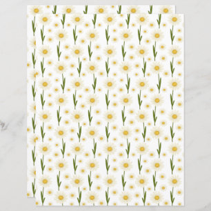 Daisies Scrapbook Paper