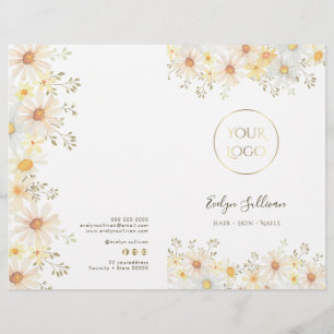 Daisies service menu brochure