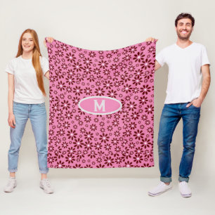 Daisies Simple Stylish Modern  Fleece Blanket