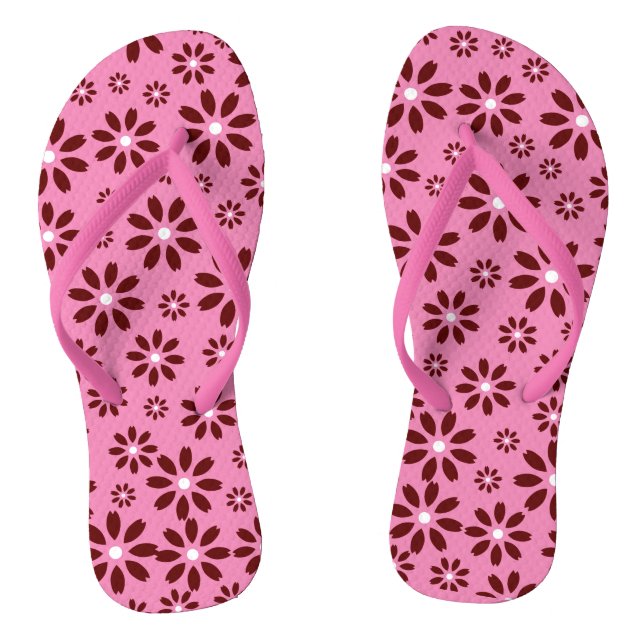 Daisies Simple Stylish Summer Women's  Flip Flops (Footbed)