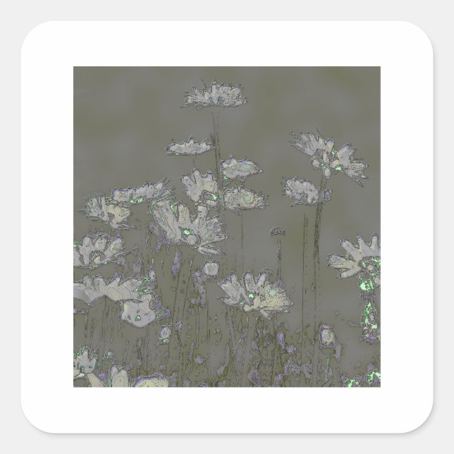 DAISIES SQUARE STICKER (Front)