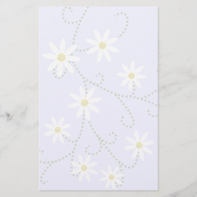 Daisies Stationery-Floral Stationery (Front)