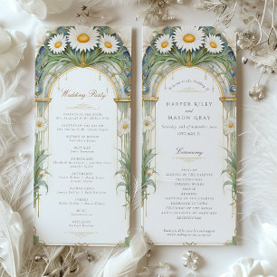 Daisies Wedding Ceremony Program Invitation