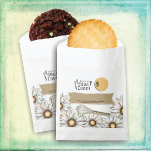 Daisies whisk personalised baking bakery packaging favour bags