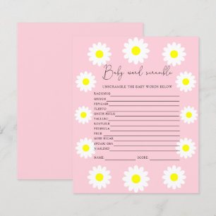 Daisies - Word Scramble   Baby Shower Game