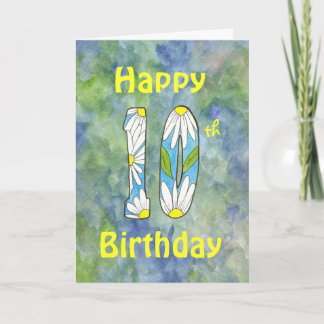 Daisy 10th Birthday Card