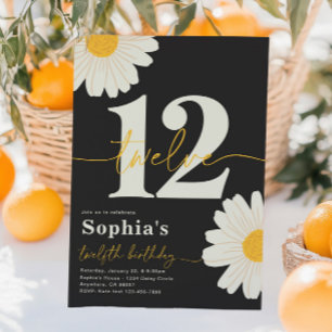 Daisy 12th Birthday Invitation