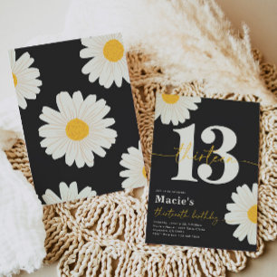 Daisy 13th Birthday Invitation