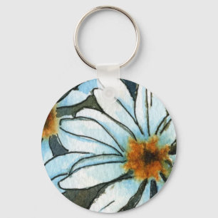 "Daisy 1" Floral Keychain