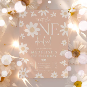 Daisy 1st Birthday Isn't She ONEderful Party Invitation