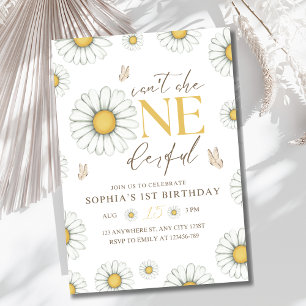 Daisy 1st Birthday Onederful Summer Garden Kids Invitation