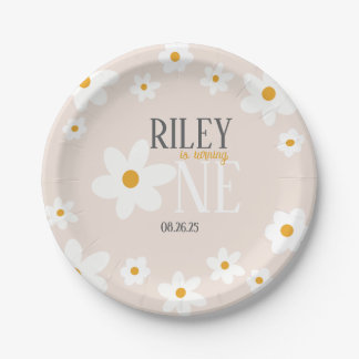 Daisy 1st Birthday Plate