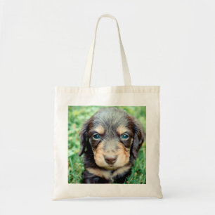 Daisy 4wks-Lovebug Doxies puppy Keepsake Tote Bag