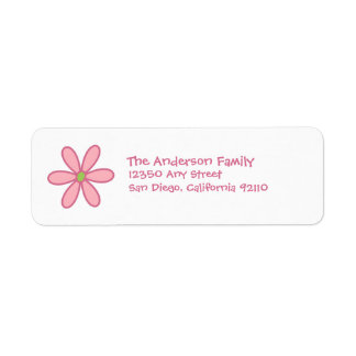 Daisy Address Label (pink)