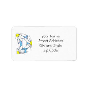 Daisy Address Label to Personalise or Customise
