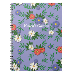 Daisy and Bachelors Buttons Notebook