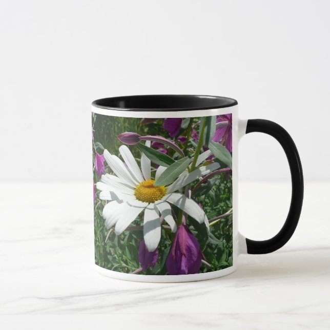 Daisy and Fireweed Wildflower Mug (Right)