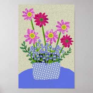 Daisy and Forget me not  Poster