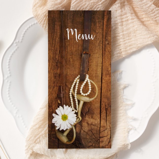 Daisy and Horse Bit Country Western Wedding Menu (Creator Uploaded)