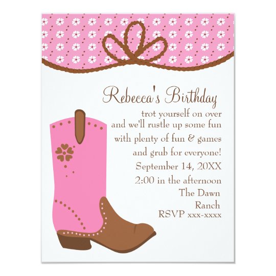 Daisy and Lasso Cowgirl Boot Card