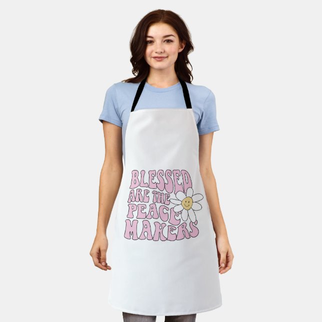 Daisy and Peace Makers Slogan Apron (Worn)