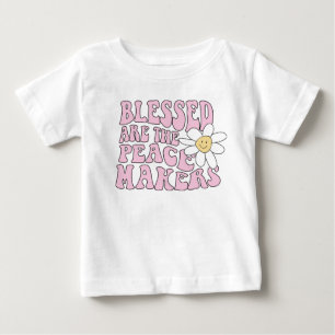 Daisy and Peace Makers Slogan Baby T-Shirt