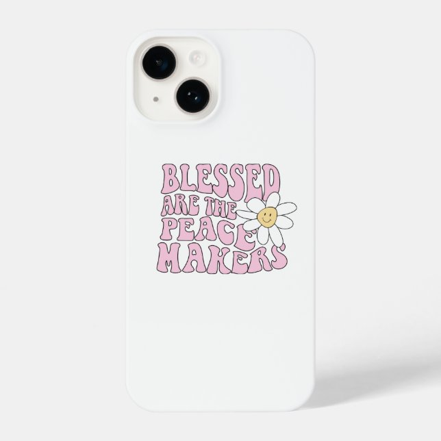 Daisy and Peace Makers Slogan iPhone Case (Back)