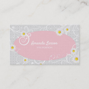 Daisy And Pink Frame Business Card