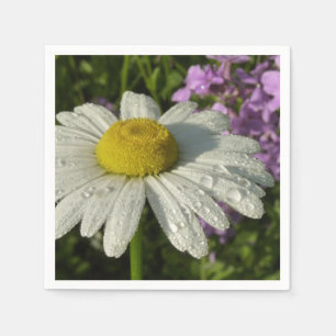 Daisy and Summer Lilac Wildflower Napkin